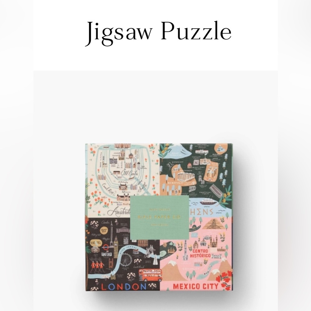 Rifle Paper Co. Maps Puzzle, 500 pieces, NWT